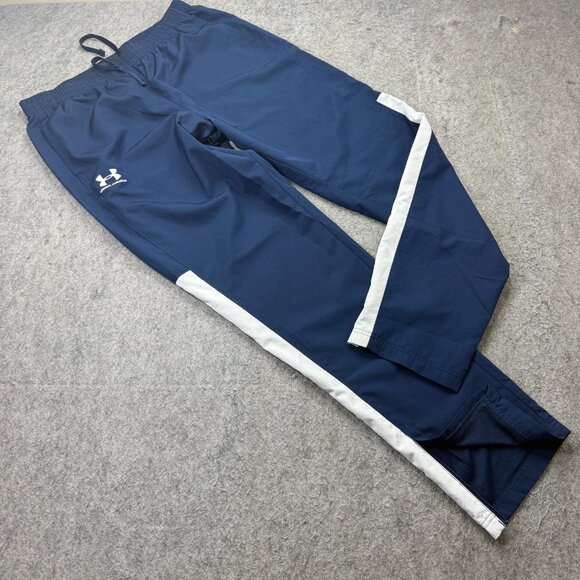 Under Armour Windbreaker Pants Men XL Blue Tapered Loose 34" Woven Vital Ripstop - Picture 1 of 16
